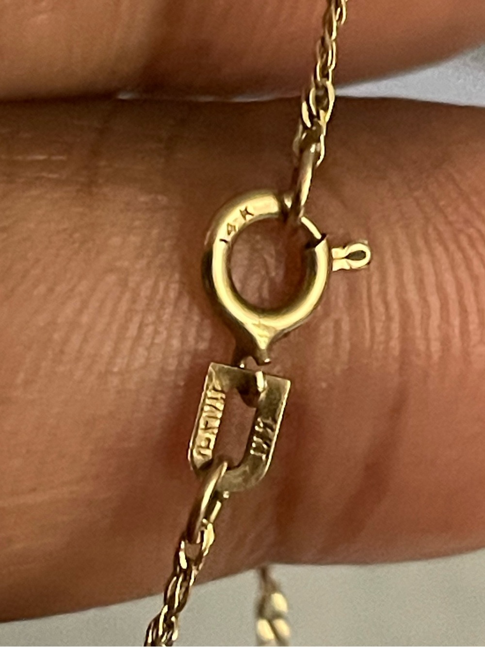 Real! 14kt Gold Diamonds Cross Very Long Necklace - Picture 14 of 15